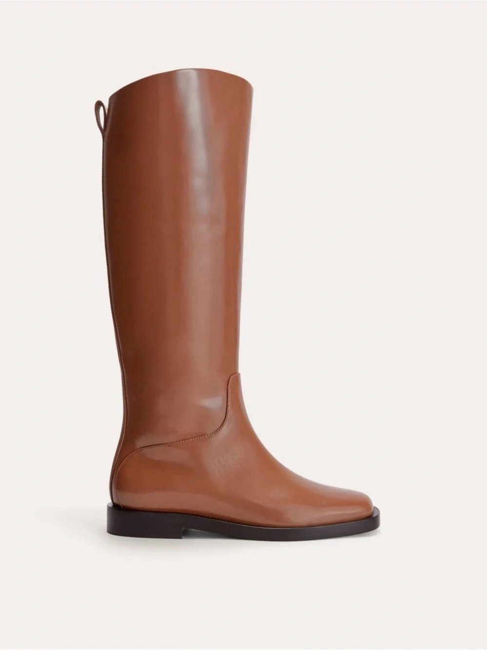 Everlane The Riding Boot Brown Leather Knee-High Cognac Carmel Rum Size 10 Fall